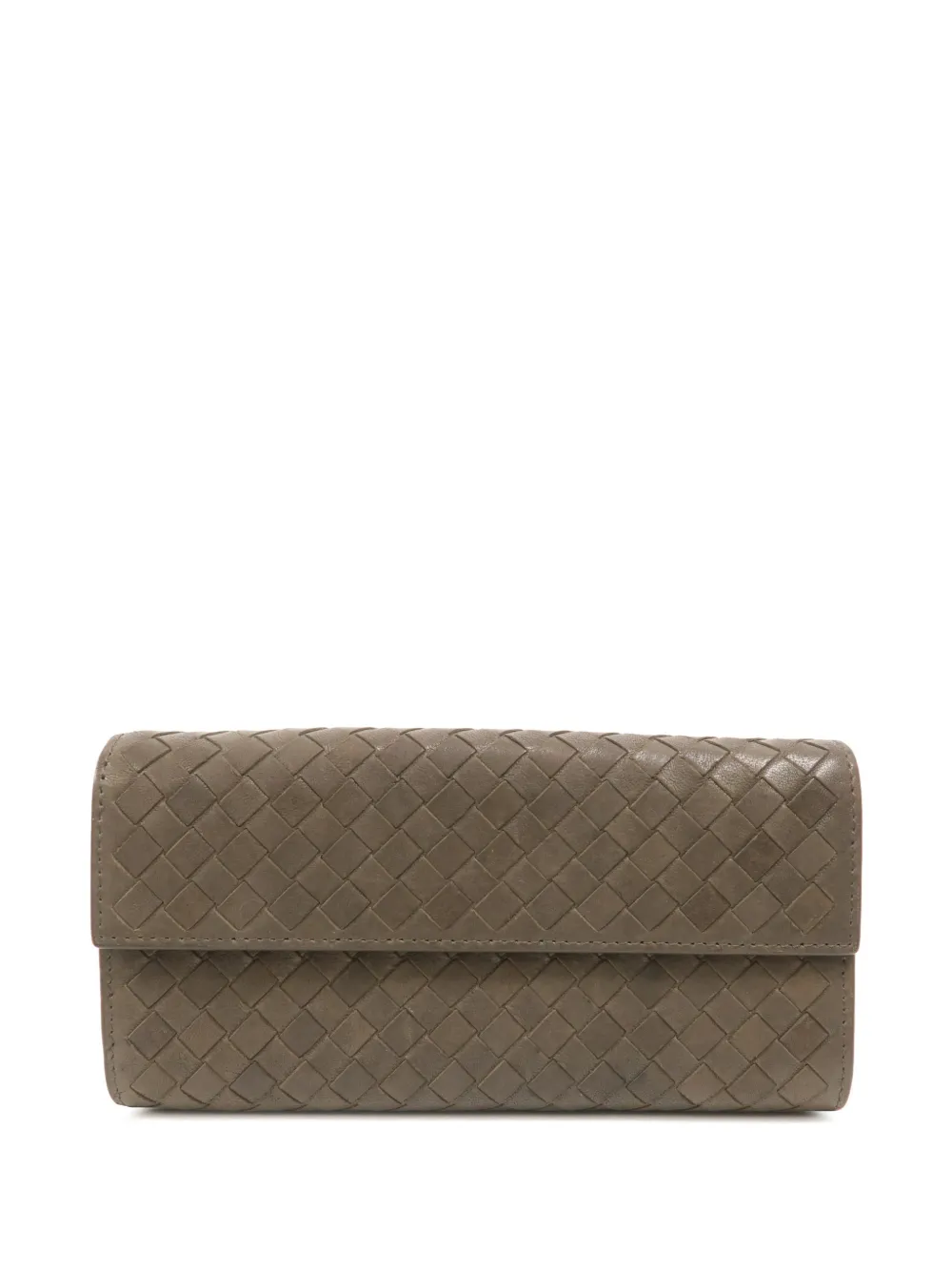 Bottega Veneta Pre-Owned Intrecciato long wallet - Grau