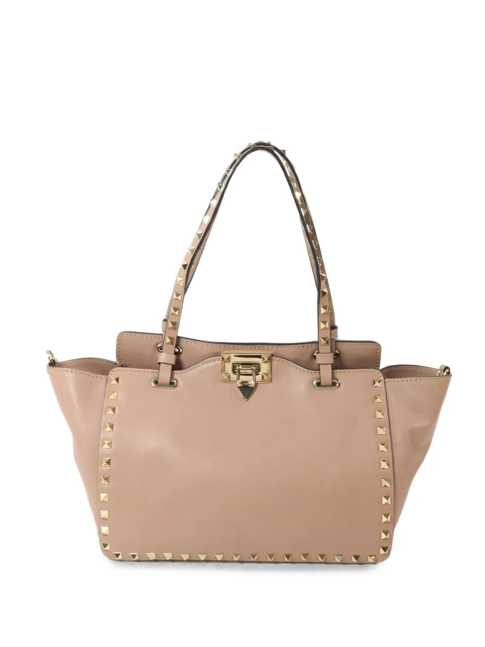 Valentino Garavani Pre-Owned Rockstud leather tote bag - Toni neutri