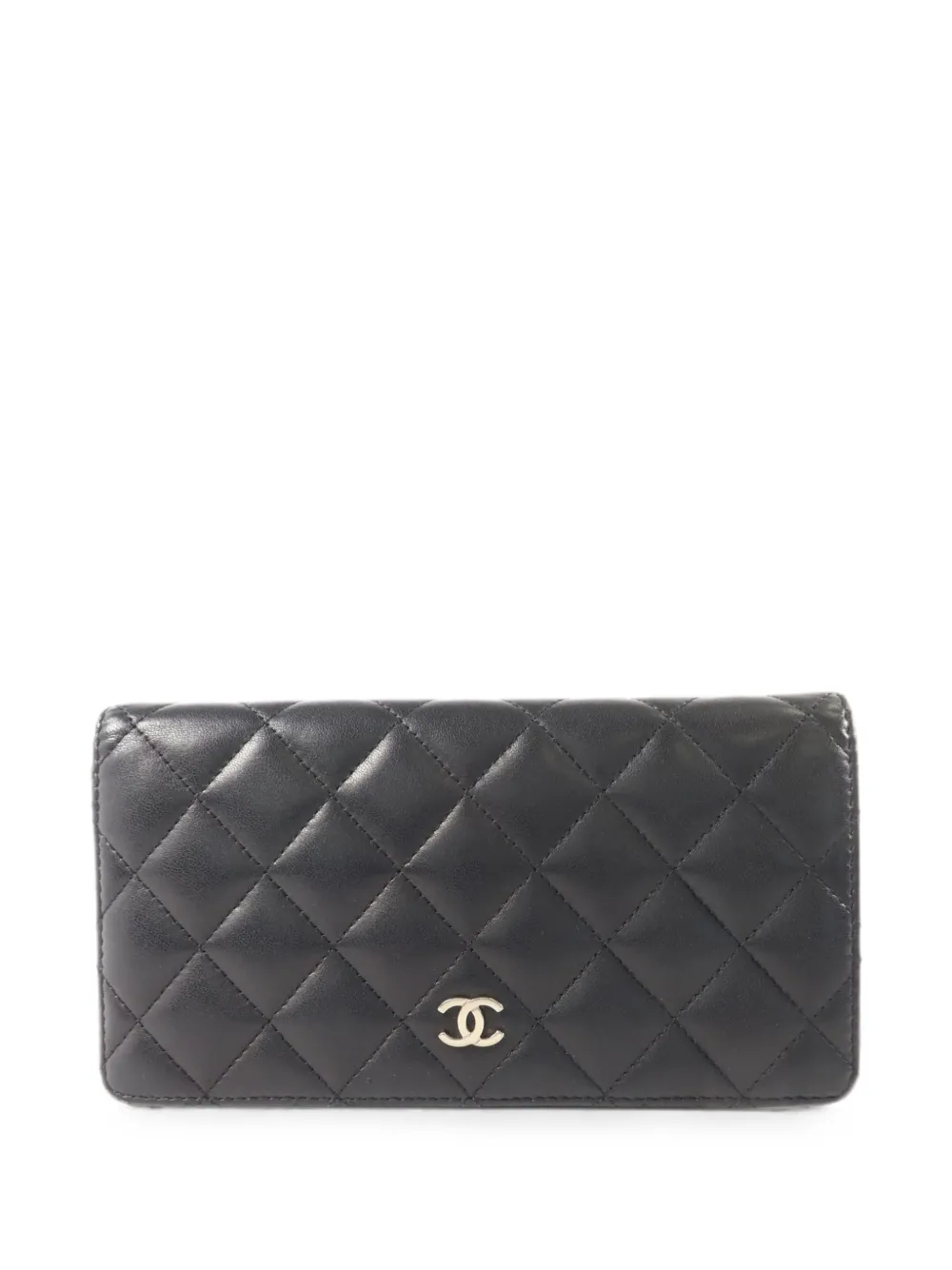 CHANEL Pre-Owned CC diamond-quilted bifold wallet - Nero