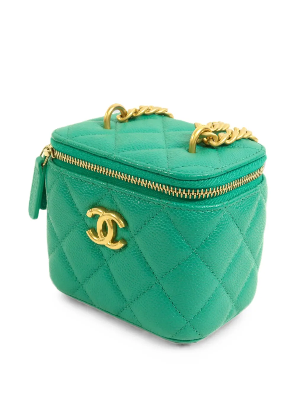 CHANEL Pre-Owned CC Vanity Case schoudertas Groen