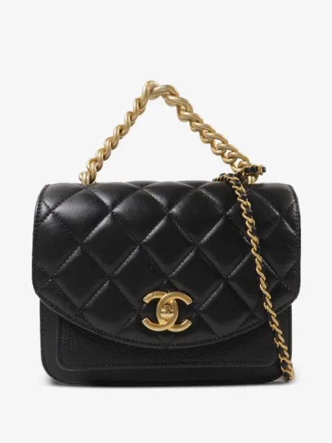 CHANEL Pre-Owned CC 턴락 플랩 숄더 백