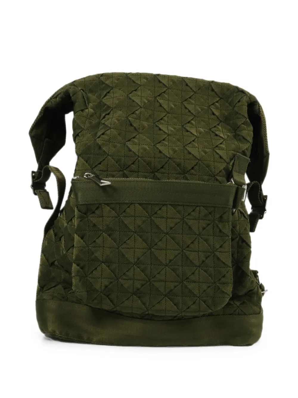 Bottega Veneta Pre-Owned intrecciato webbing backpack - Grün