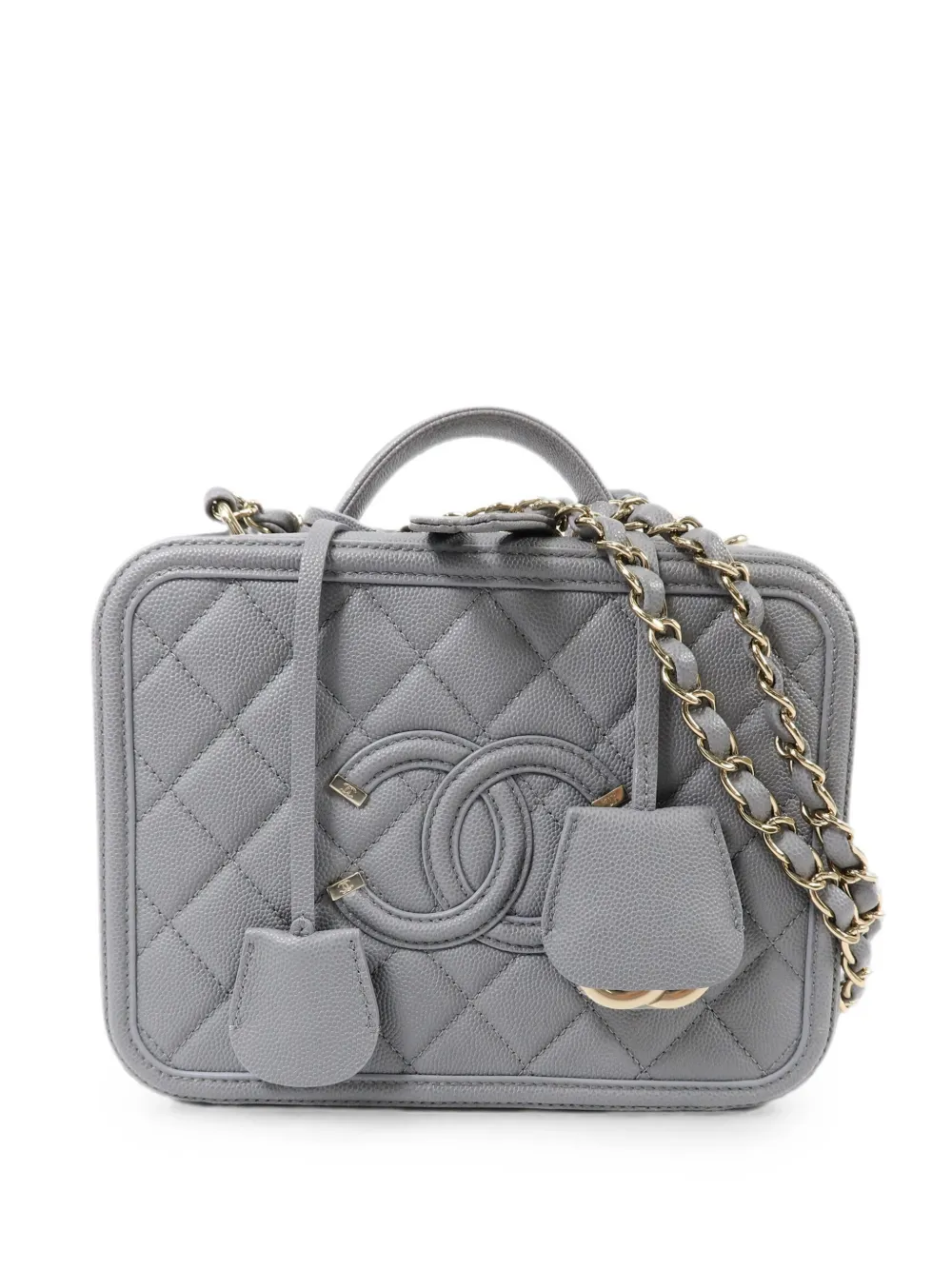 CHANEL Pre-Owned Medium CC Filigree Vanity Case shoulder bag - Grigio