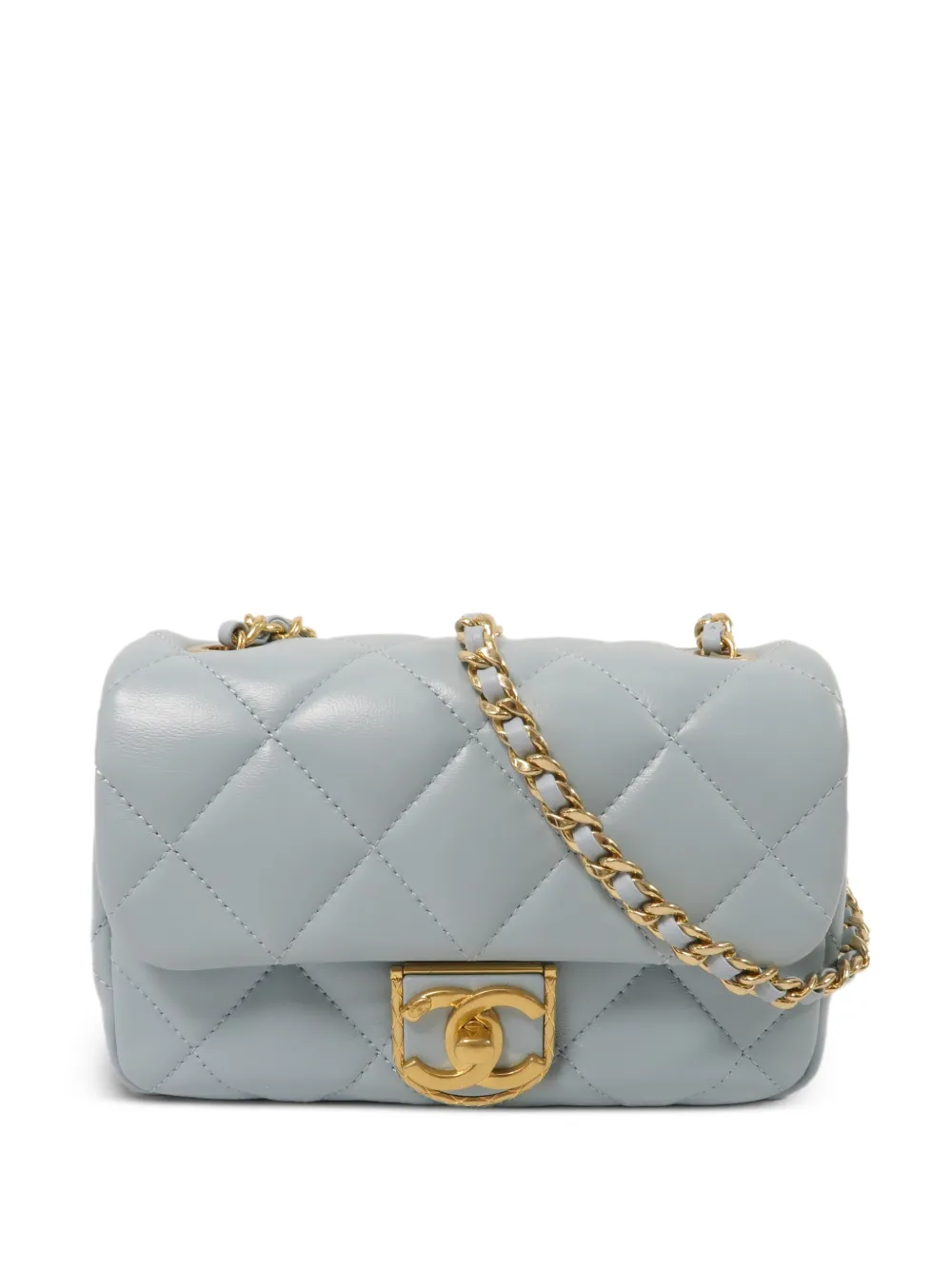 CHANEL Pre-Owned 2022 Mini Flap CC turn-lock shoulder bag - Blu