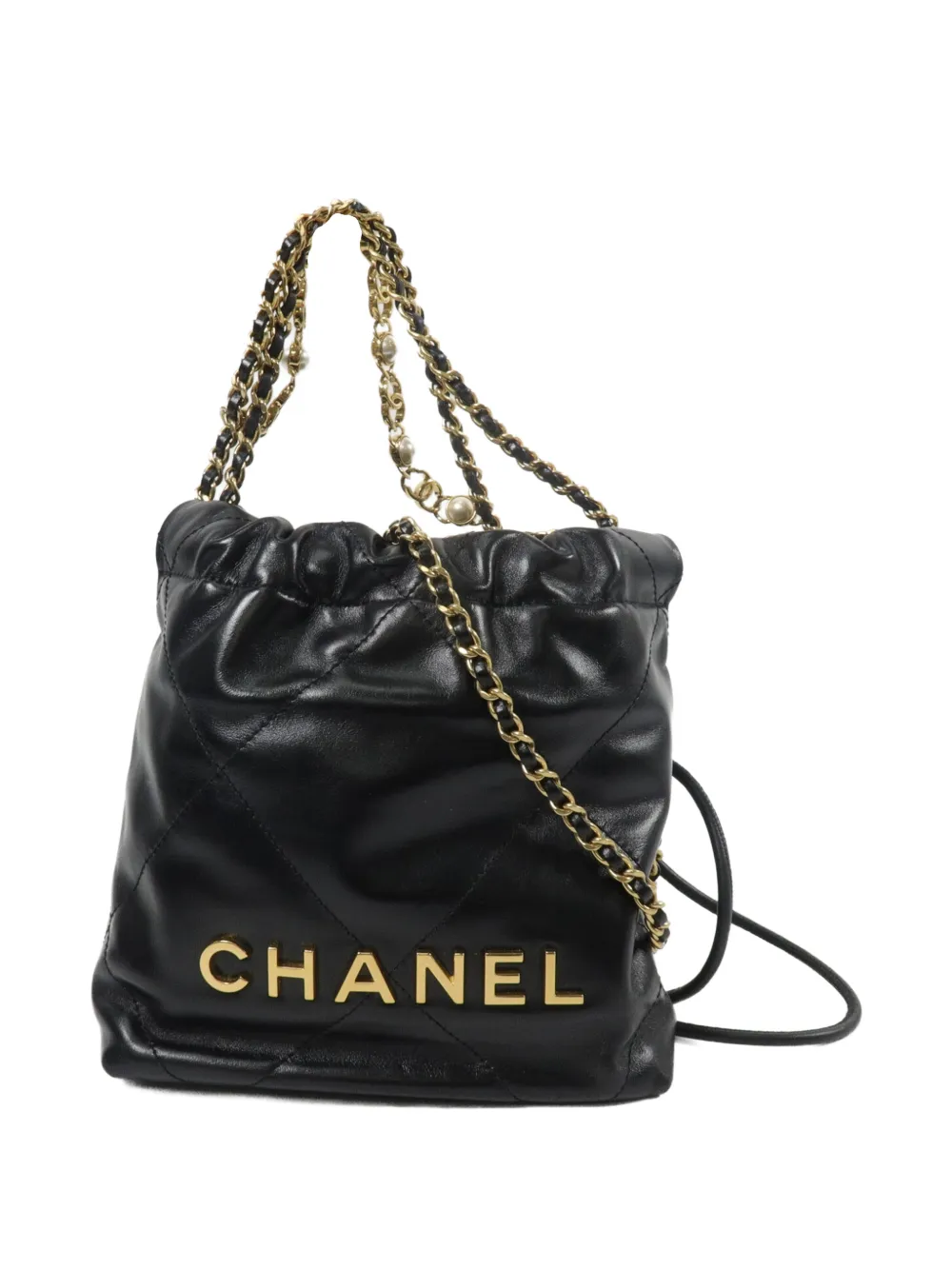 CHANEL Pre-Owned Mini Chanel 22 chain shoulder bag - Schwarz
