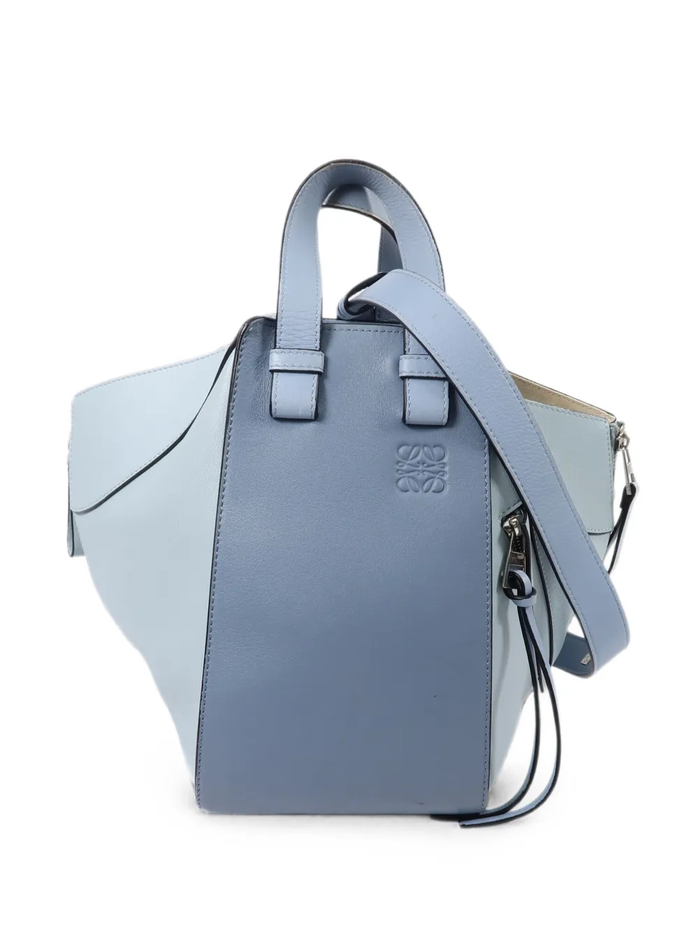 Loewe Pre-Owned Medium Hammock leather tote bag - Blue