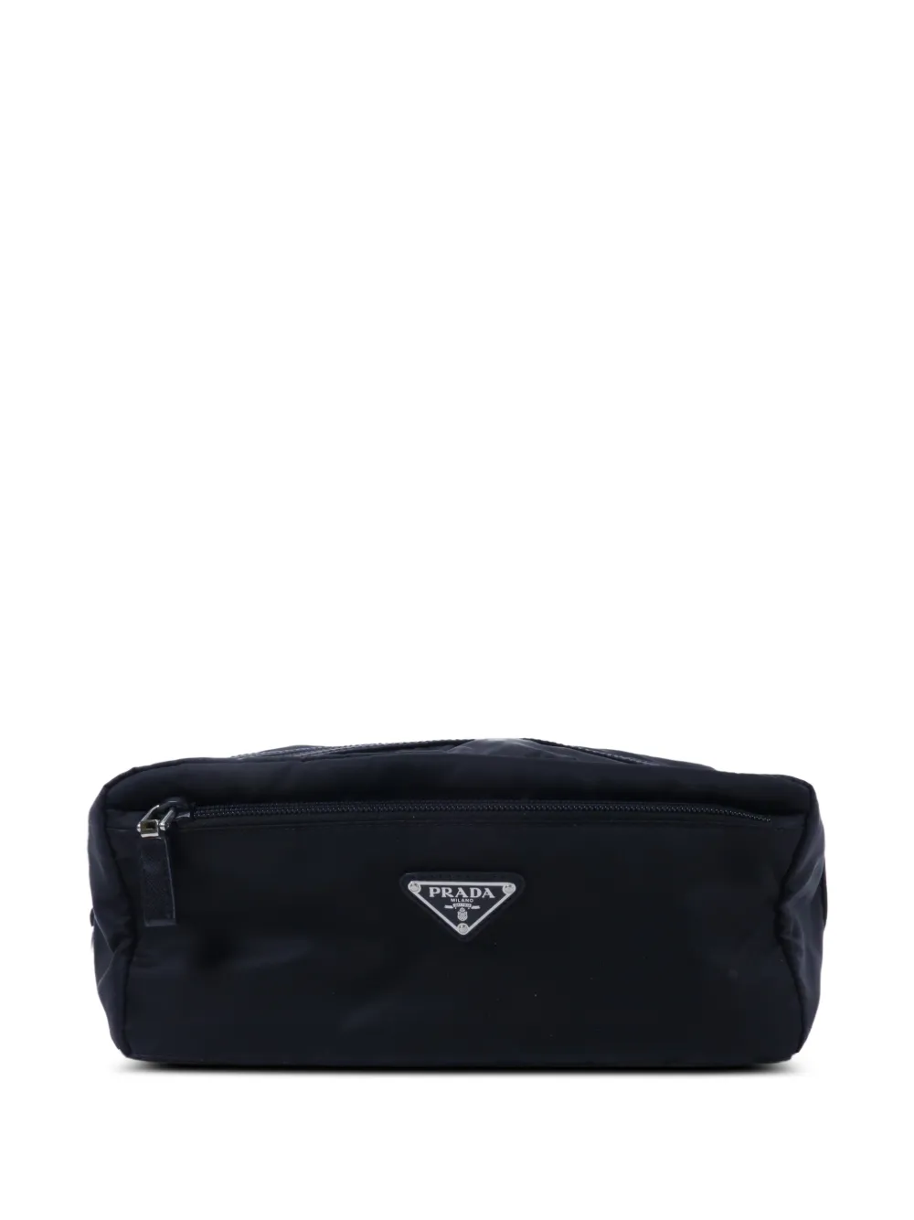 Prada Pre-Owned Re-Nylon Triangle logo clutch bag - Schwarz