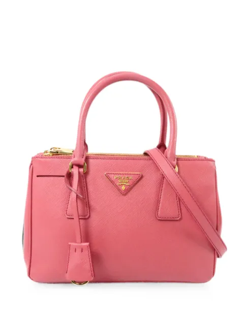 Prada Pre-Owned logo-detail leather two-way handbag