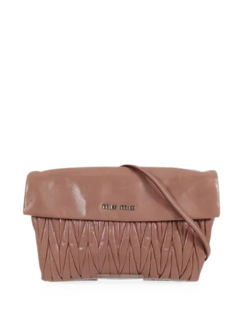 Miu Miu Pre-Owned Matelassé leather shoulder bag