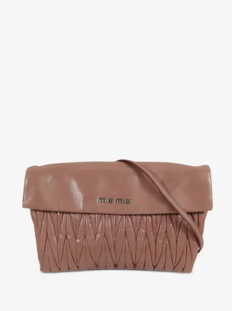 Miu Miu Pre-Owned Matelassé leather shoulder bag