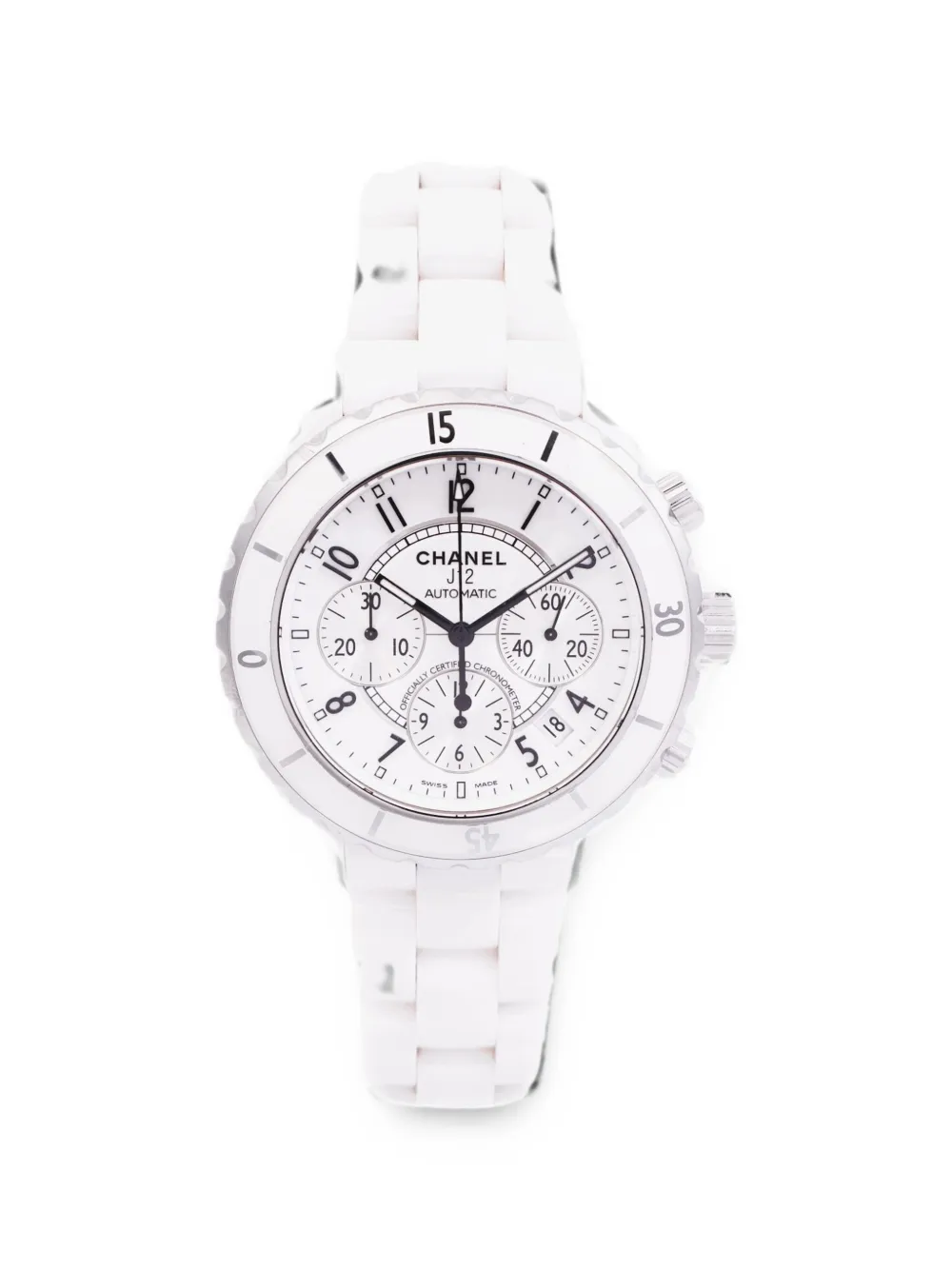 CHANEL Pre-Owned J12 Chronograph 41mm watch - Bianco