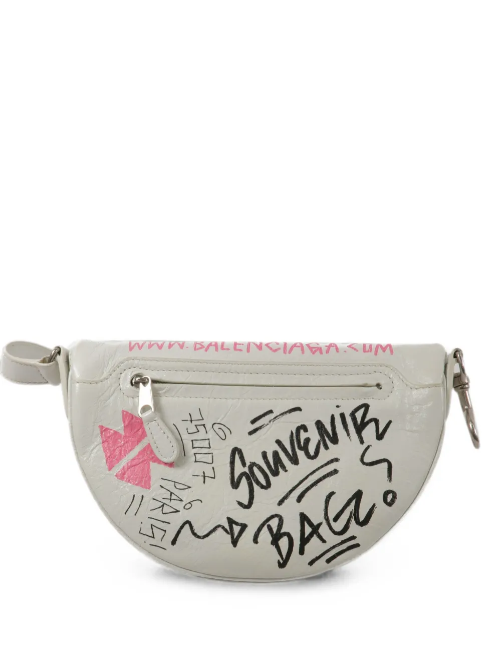 Balenciaga Pre-Owned Souvenir Graffiti belt bag - White