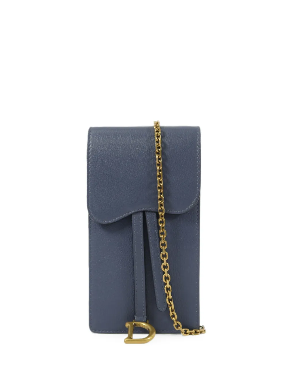 Christian Dior Pre-Owned Saddle chain-strap phone holder - Blau