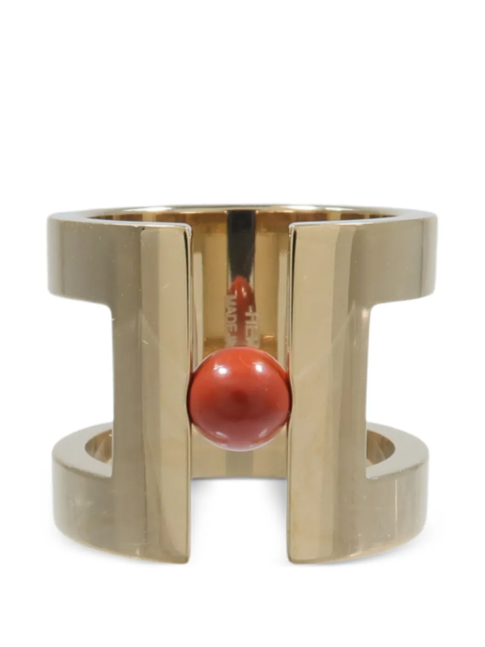 Hermès Pre-Owned H Perle scarf ring - Gold