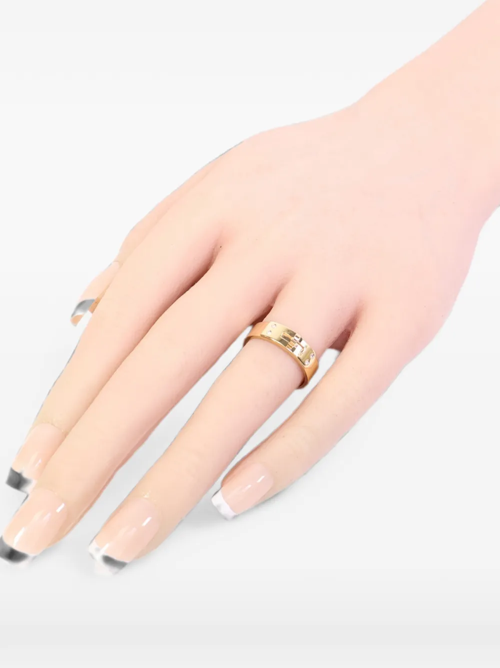 Pre-owned Hermes Kelly Diamond Ring In 金色