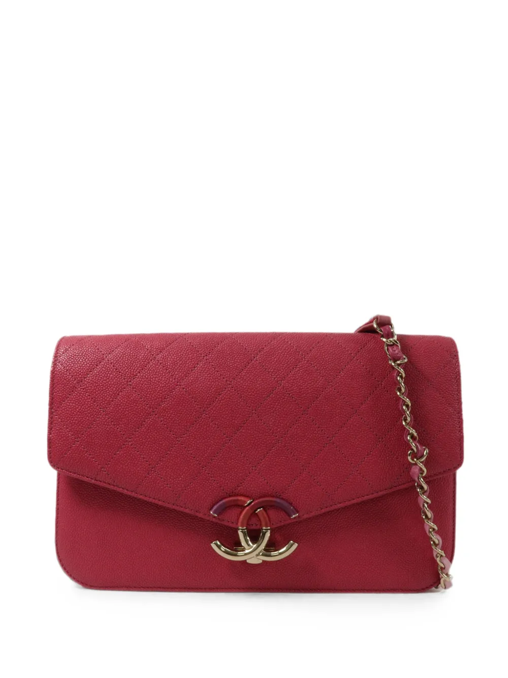 CHANEL Pre-Owned CC thread-around flap bag - Rot