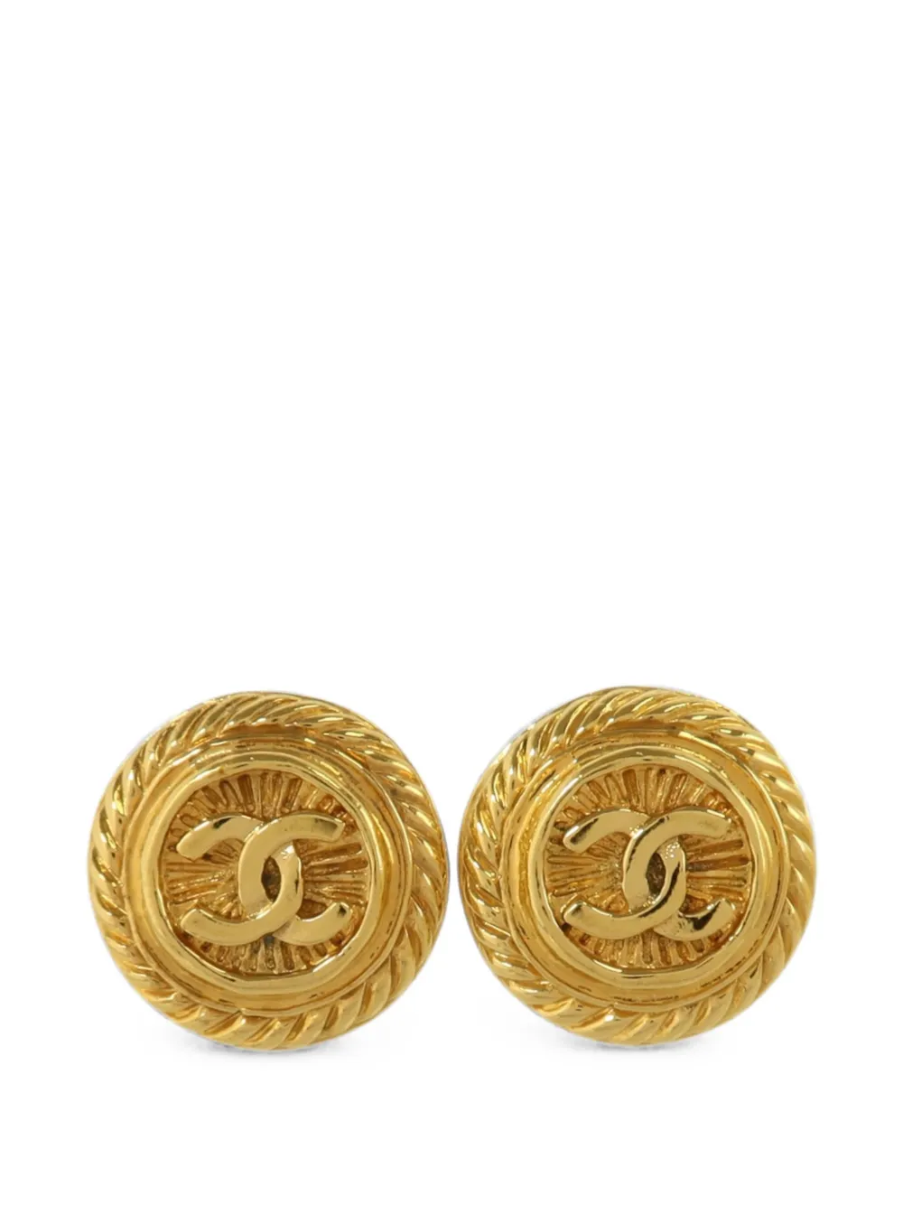 CHANEL Pre-Owned CC turn-lock earrings - Oro