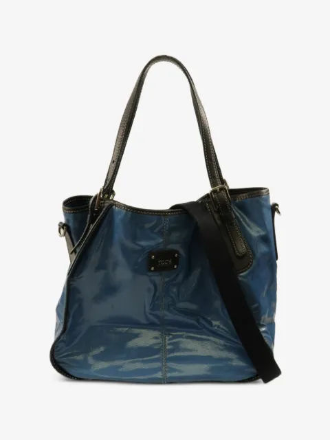 Tod's Vintage logo-plaque tote bag