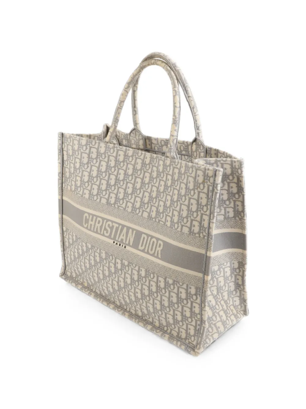 Dior Pre-owned Large Book Tote Oblique Tote Bag in Grey, view 3