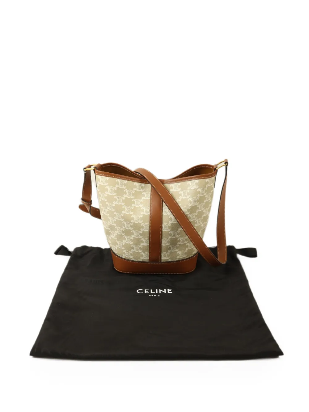 Celine Pre-Owned Bucket Triomphe bucket bag - Neutrals