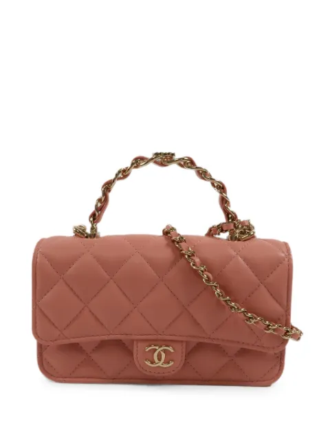 CHANEL Pre-Owned Single Flap CC turn-lock mini bag