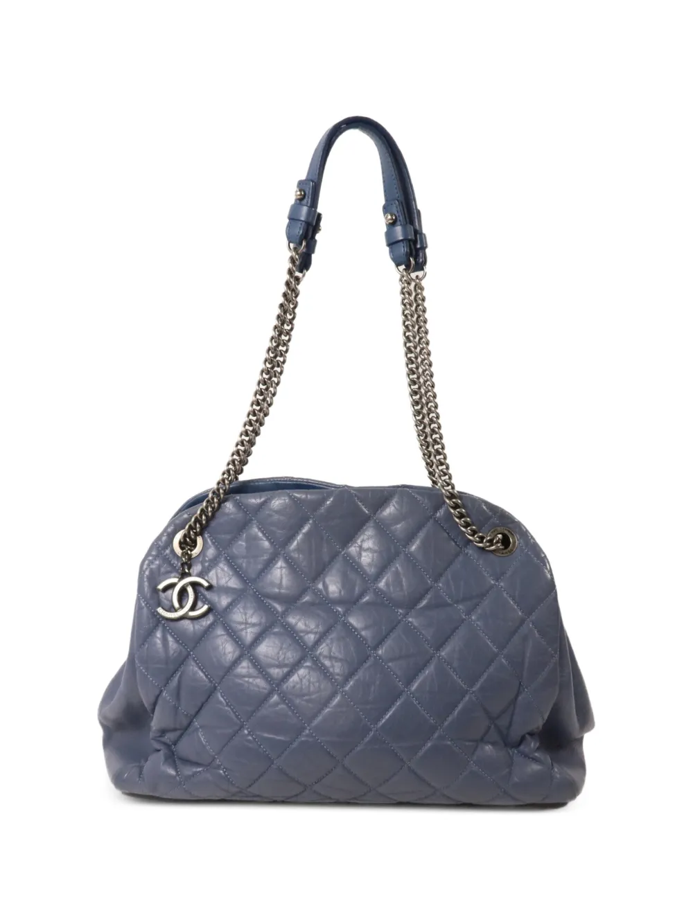 CHANEL Pre-Owned Just Mademoiselle Bowling quilted shoulder bag - Blu