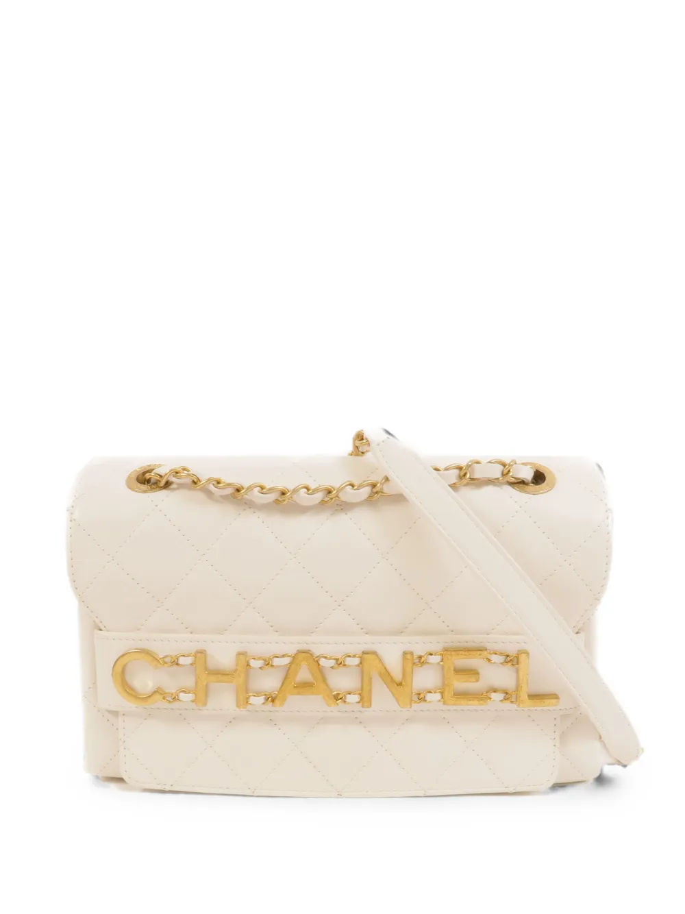 CHANEL Pre-Owned CC quilted leather shoulder bag - Weiß