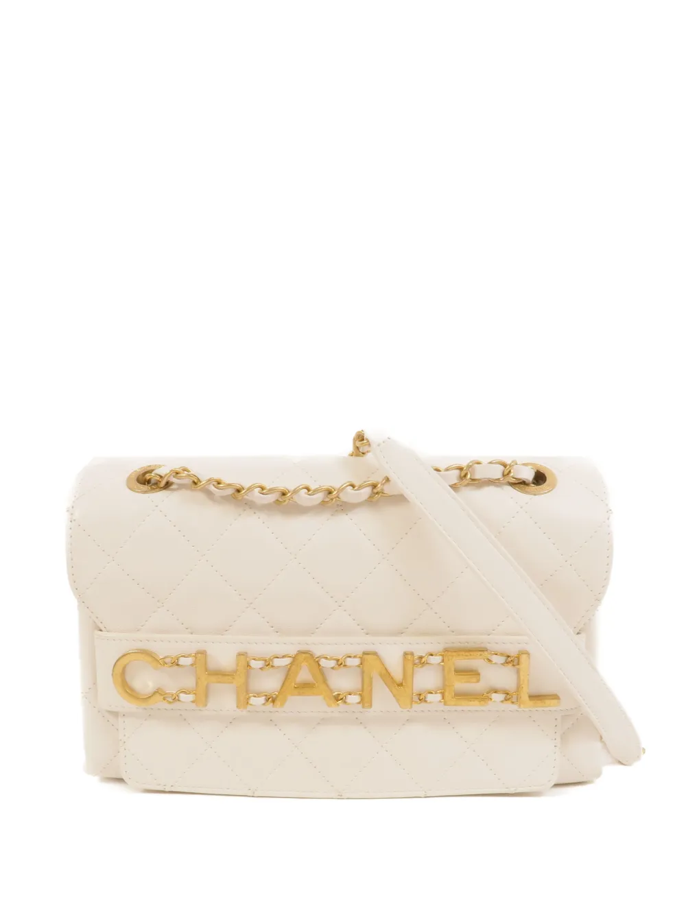CHANEL Pre-Owned CC quilted leather shoulder bag - Weiß