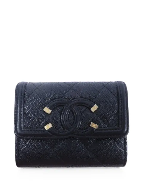 CHANEL Pre-Owned Filigree CC wallet