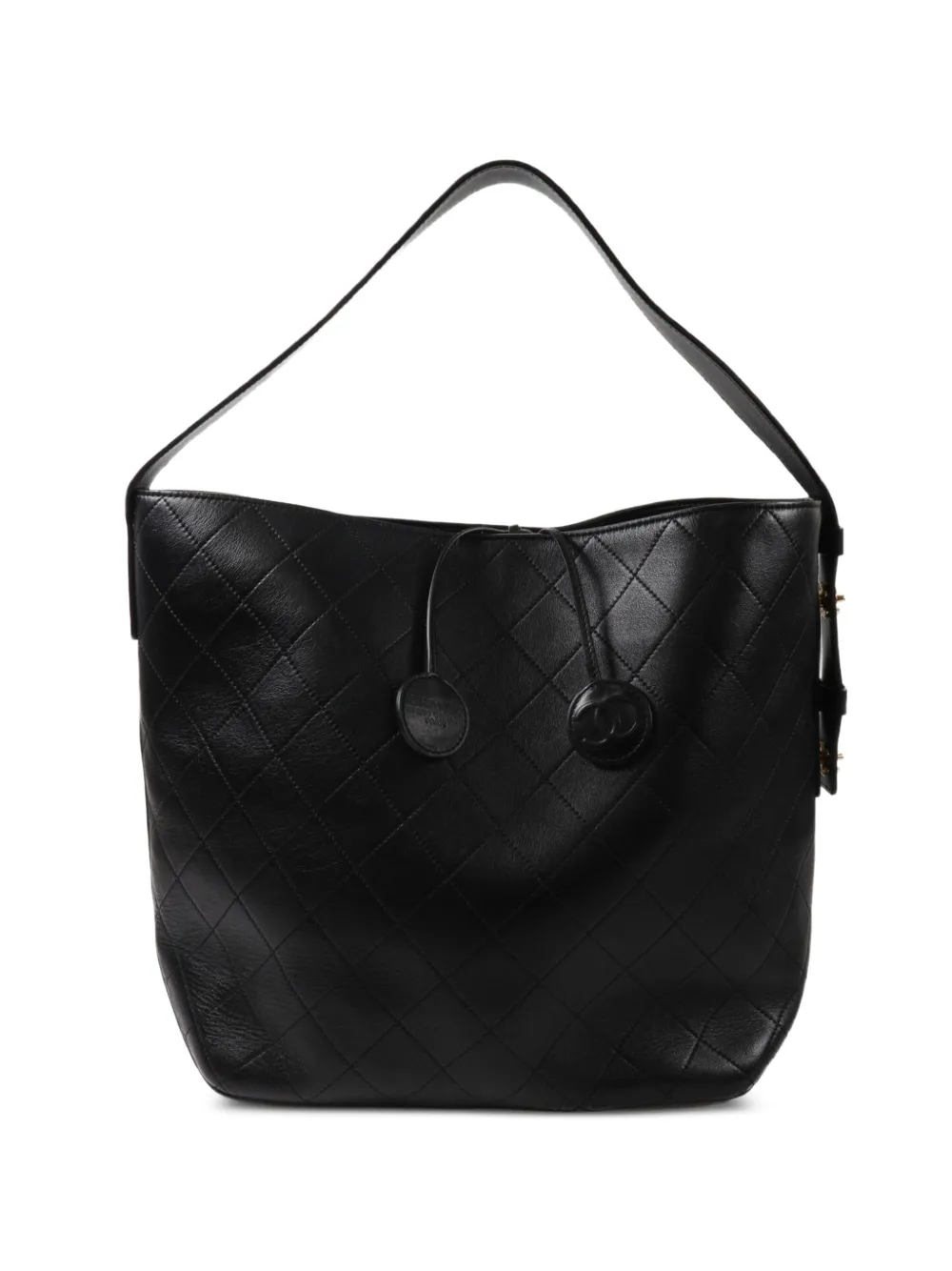 CHANEL Pre-Owned quilted CC leather bucket bag - Nero