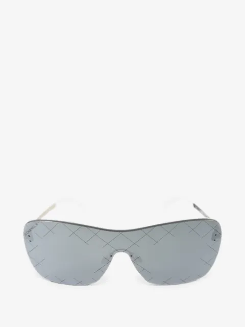 CHANEL Pre-Owned CC Runway shield-frame sunglasses