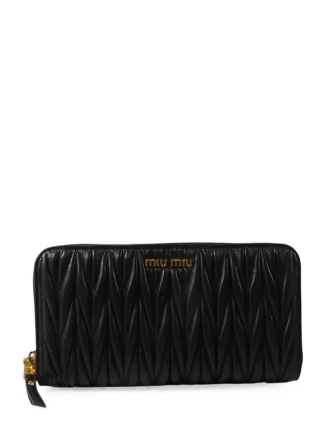 Miu Miu Pre-Owned Matelassé leather wallet