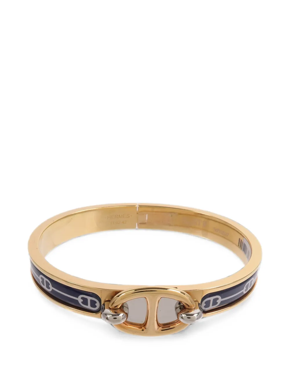 Hermès Pre-Owned Mini Clic Chaine d'Ancre enamel bracelet - Gold