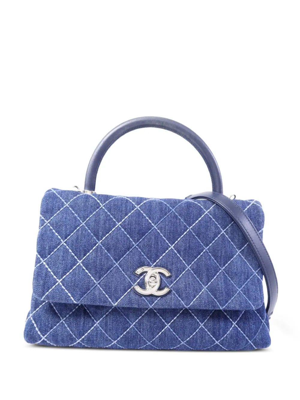 CHANEL Pre-Owned CC Coco Handle denim shoulder bag - Blu