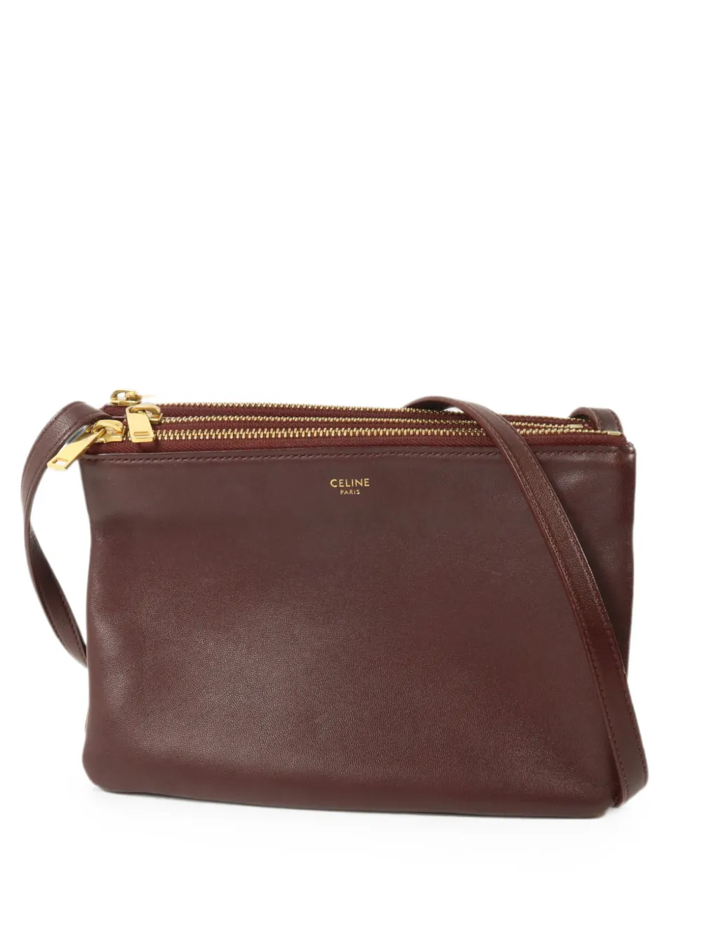 Celine Pre-Owned Trio logo-detail shoulder bag - Red