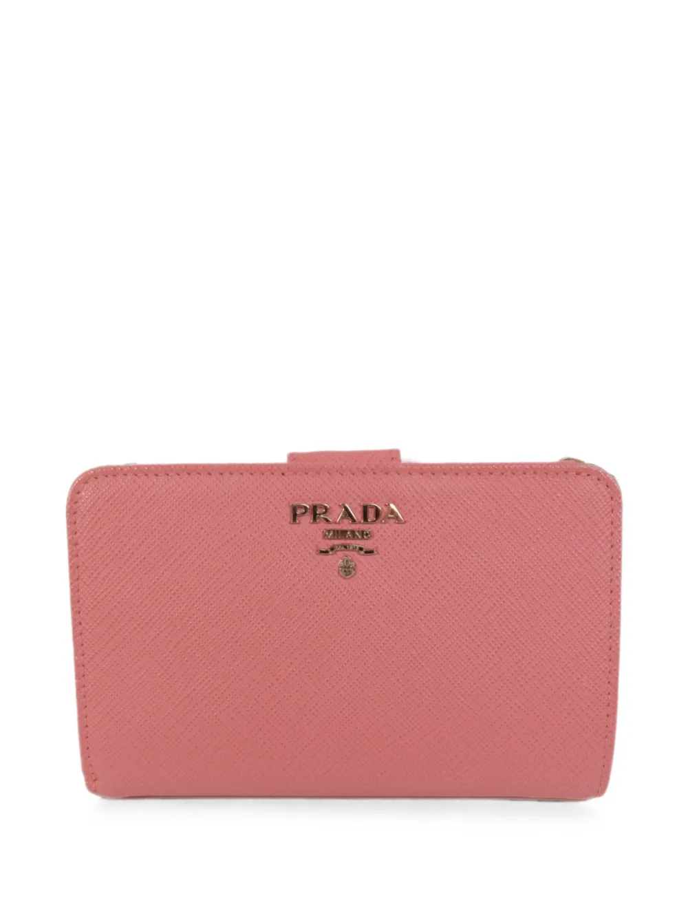 Prada Pre-Owned logo-detail bi-fold zipper wallet - Rosa