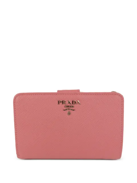Prada Pre-Owned logo-detail bi-fold zipper wallet