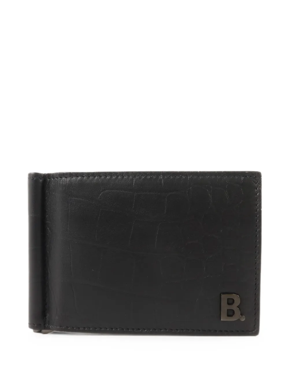Balenciaga Pre-Owned croc-effect bifold wallet - Nero