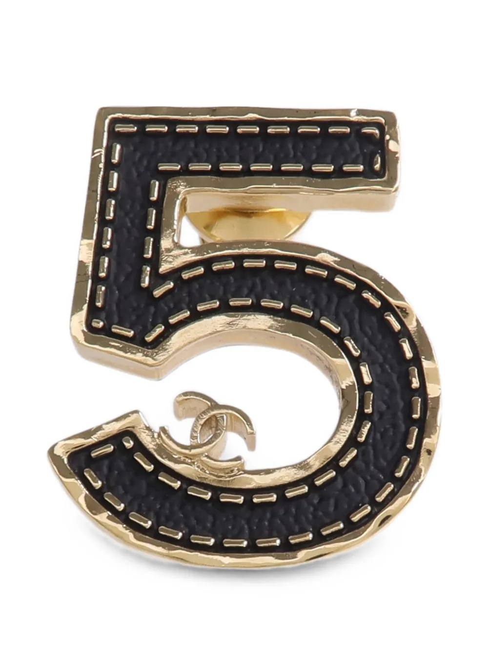 CHANEL Pre-Owned No. 5 CC brooch - Oro
