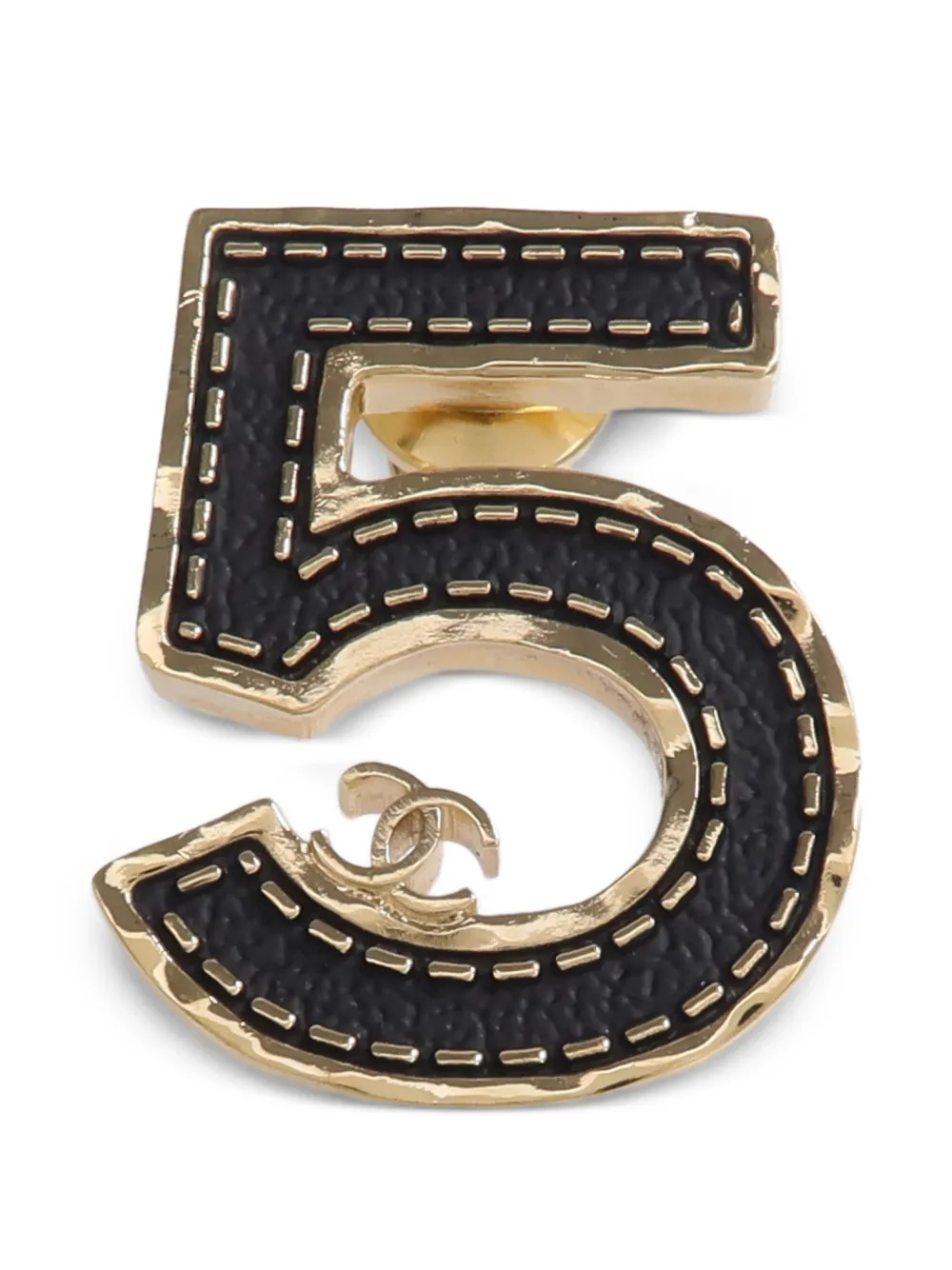 CHANEL Pre-Owned No. 5 CC brooch - Oro