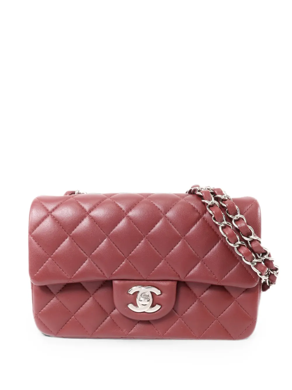 CHANEL Pre-Owned Classic 20 diamond-quilted mini bag - Rosso