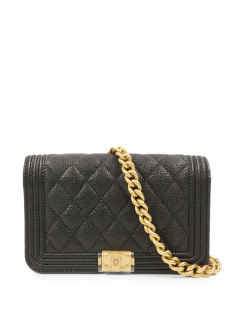 CHANEL Pre-Owned bolso Boy mini con acolchado de rombos