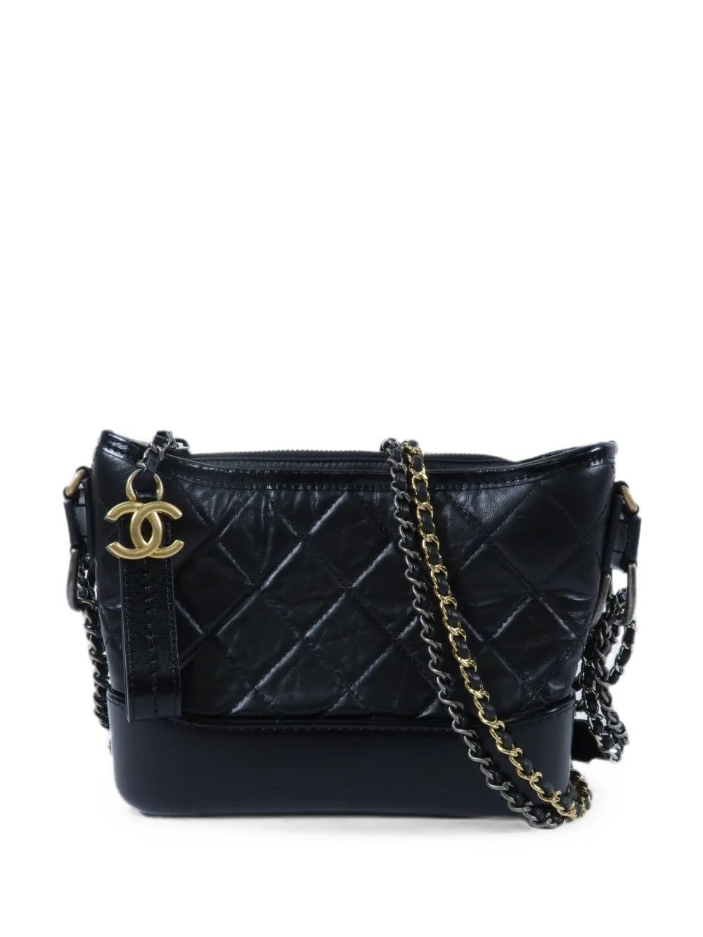 CHANEL Pre-Owned Small Gabrielle diamond-quilted shoulder bag - Nero