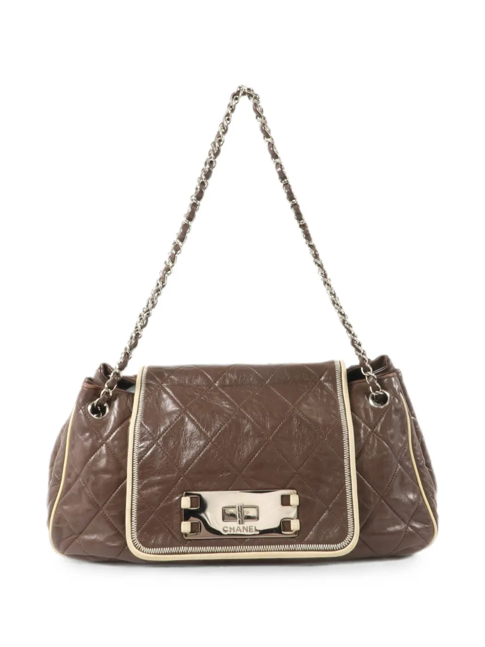 CHANEL Pre-Owned Accordion Flap shoulder bag - Marrone