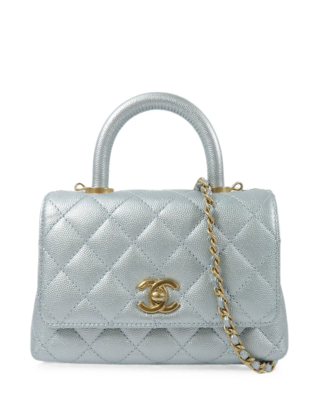 CHANEL Pre-Owned Mini Coco tote bag - Argento