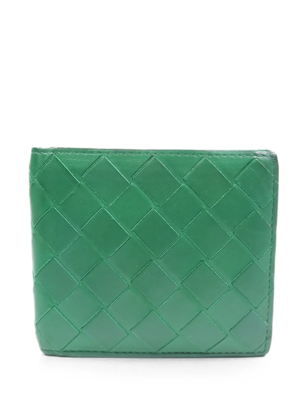 Bottega Veneta Pre-Owned Intrecciato leather wallet - Grün