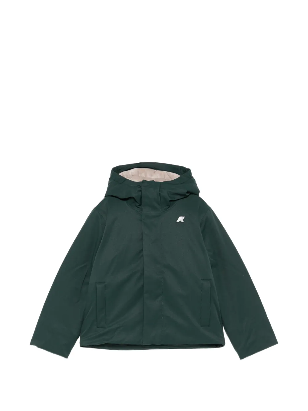 K Way Kids Piumino con cappuccio e logo - Verde