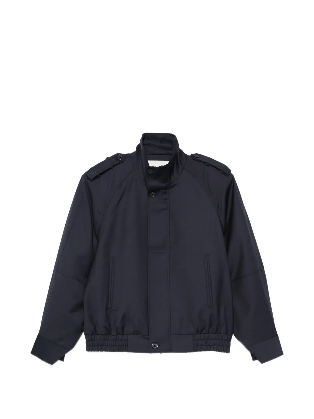 The Frankie Shop veste zippée Kelly à pattes d'épaules - Bleu The Frankie Shop veste zippée Kelly à pattes d'épaules - Bleu