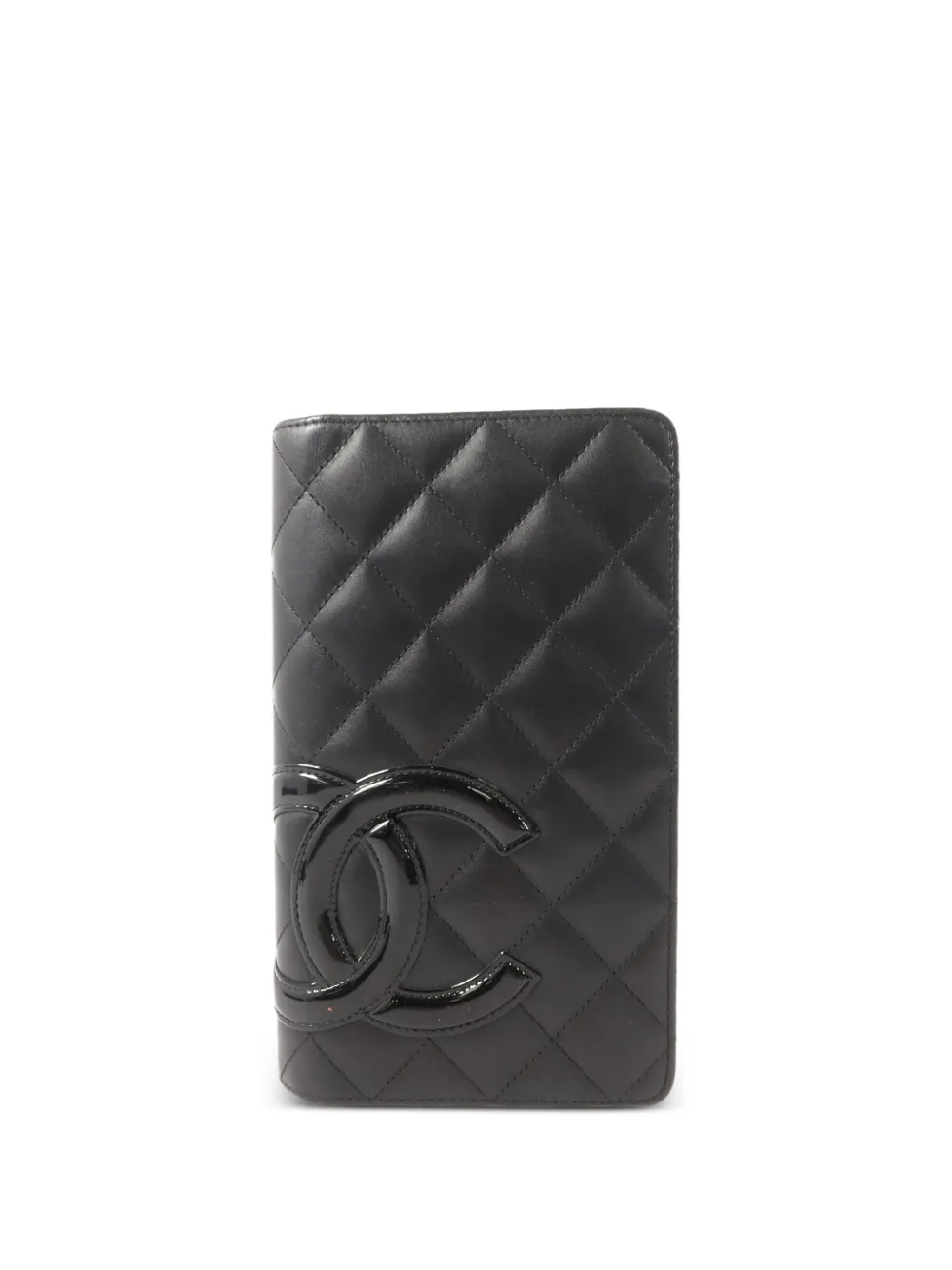 CHANEL Pre-Owned Cambon CC logo long wallet - Nero