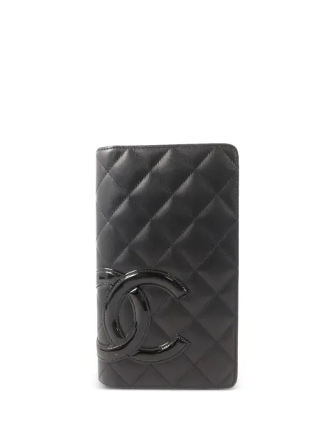 CHANEL Pre-Owned Cambon CC logo long wallet